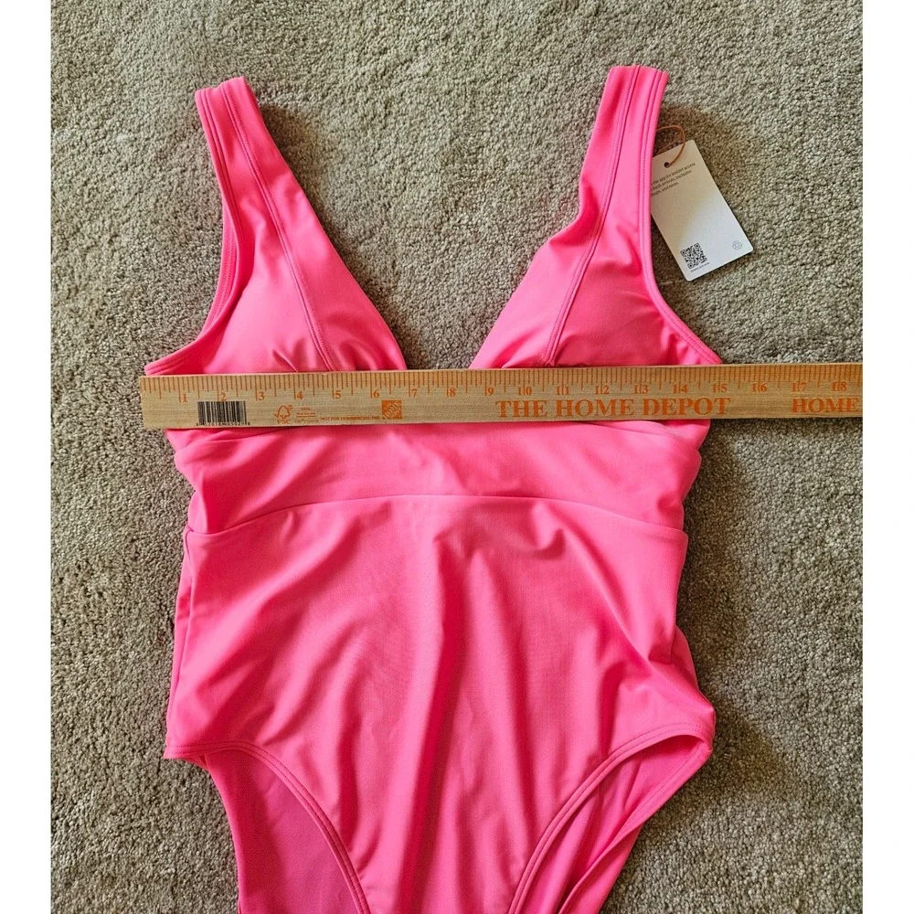 Quince Hot Pink One-Piece Swimsuit